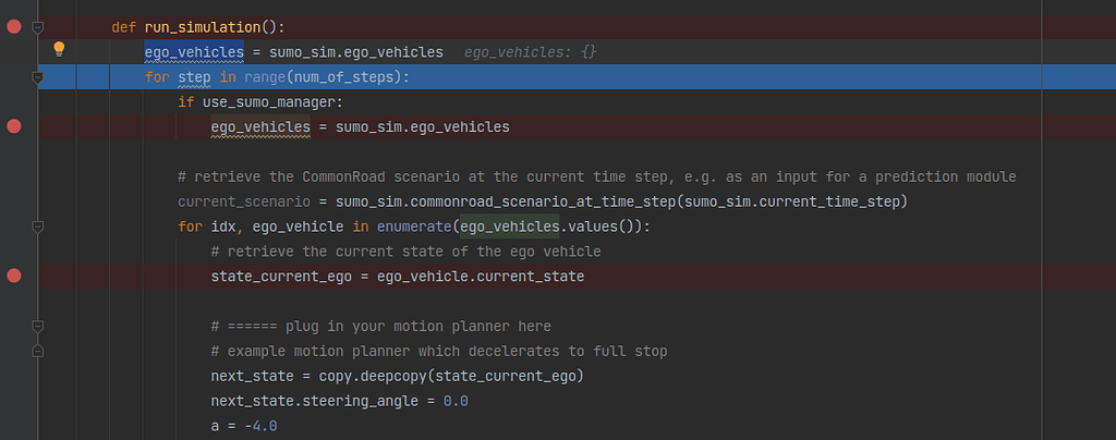 Empty ego_vehicles with simulate_with_planner - Interactive Scenarios ...